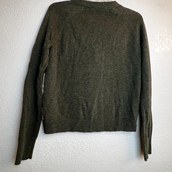 SUNDANCE Cardigan Sweater Gray Plaid Front Academia Size Small - Picture 3 of 7